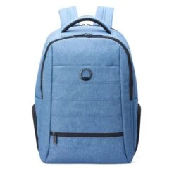 Delsey Paris Sac à Dos Ordinateur Element 2 Compartiments 44cm 15,6 Pouces Bleu Jean