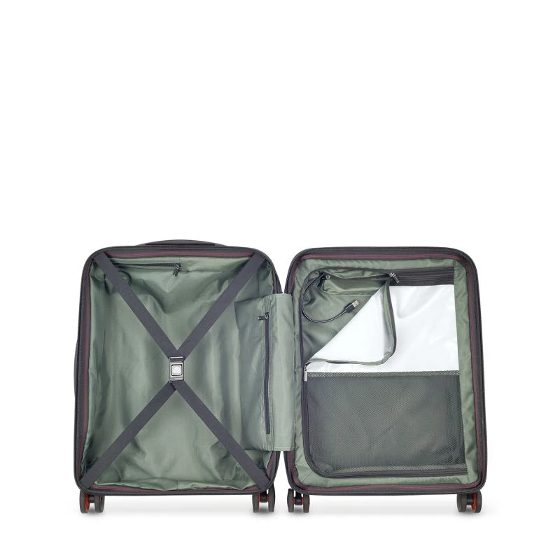 Delsey Paris Valise Cabine Rigide Cactus Slim Port USB 55cm Orange 2 Delsey Paris Valise Cabine Rigide Cactus Slim Port USB 55cm Orange – Image 2