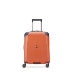 Delsey Paris Valise Cabine Rigide Cactus Slim Port USB 55cm Orange