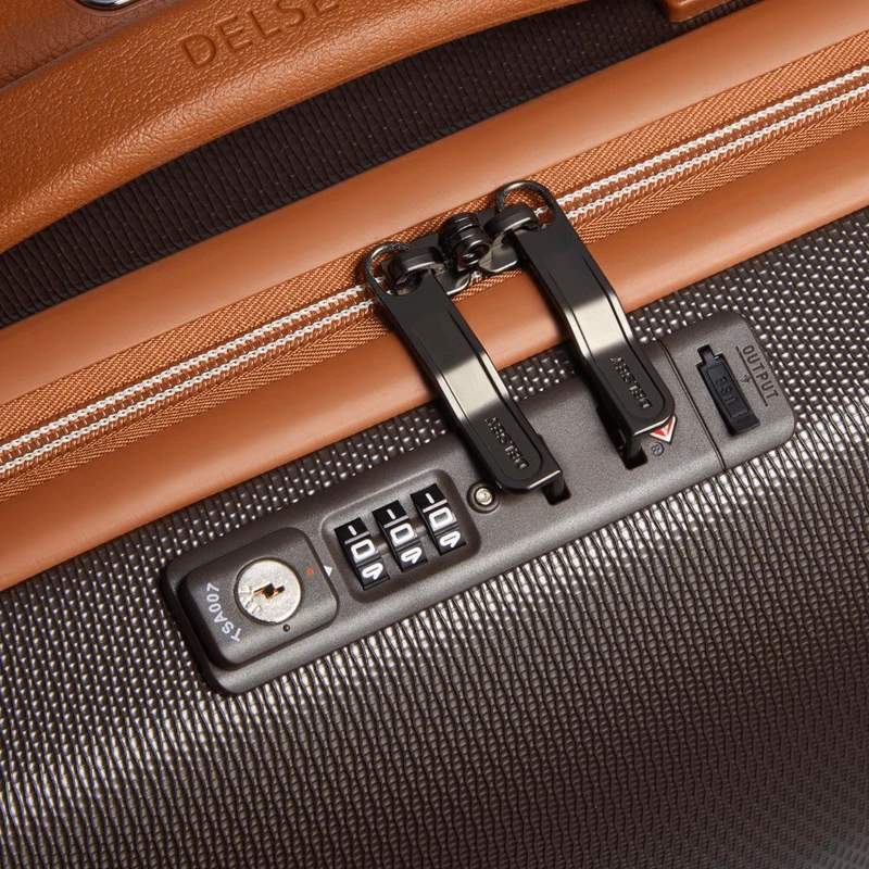 Delsey Paris Valise Cabine Rigide Châtelet Air 2.0 Slim Port USB 55 Cm Chocolat 4 Delsey Paris Valise Cabine Rigide Châtelet Air 2.0 Slim Port USB 55 Cm Chocolat – Image 4