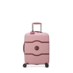 Delsey Paris Valise Cabine Rigide Châtelet Air 2.0 Slim Port USB 55 Cm Rose
