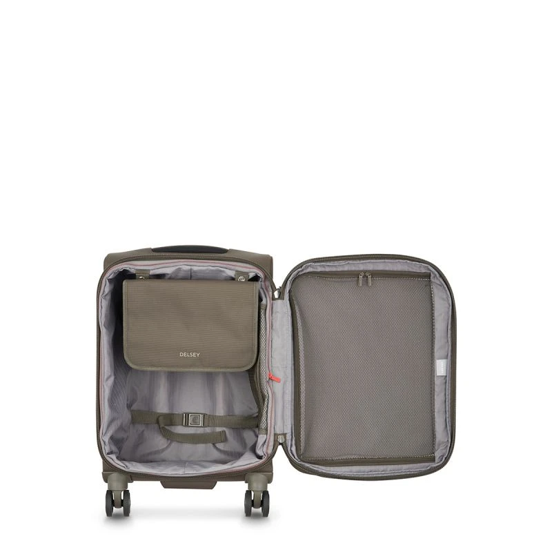 Delsey Paris Valise Cabine Souple Helium DLX Extensible 55 Cm Moka 2 Delsey Paris Valise Cabine Souple Helium DLX Extensible 55 Cm Moka – Image 2