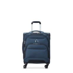 Delsey Paris Valise Cabine Souple Sky Max 2.0 55 Cm Bleu